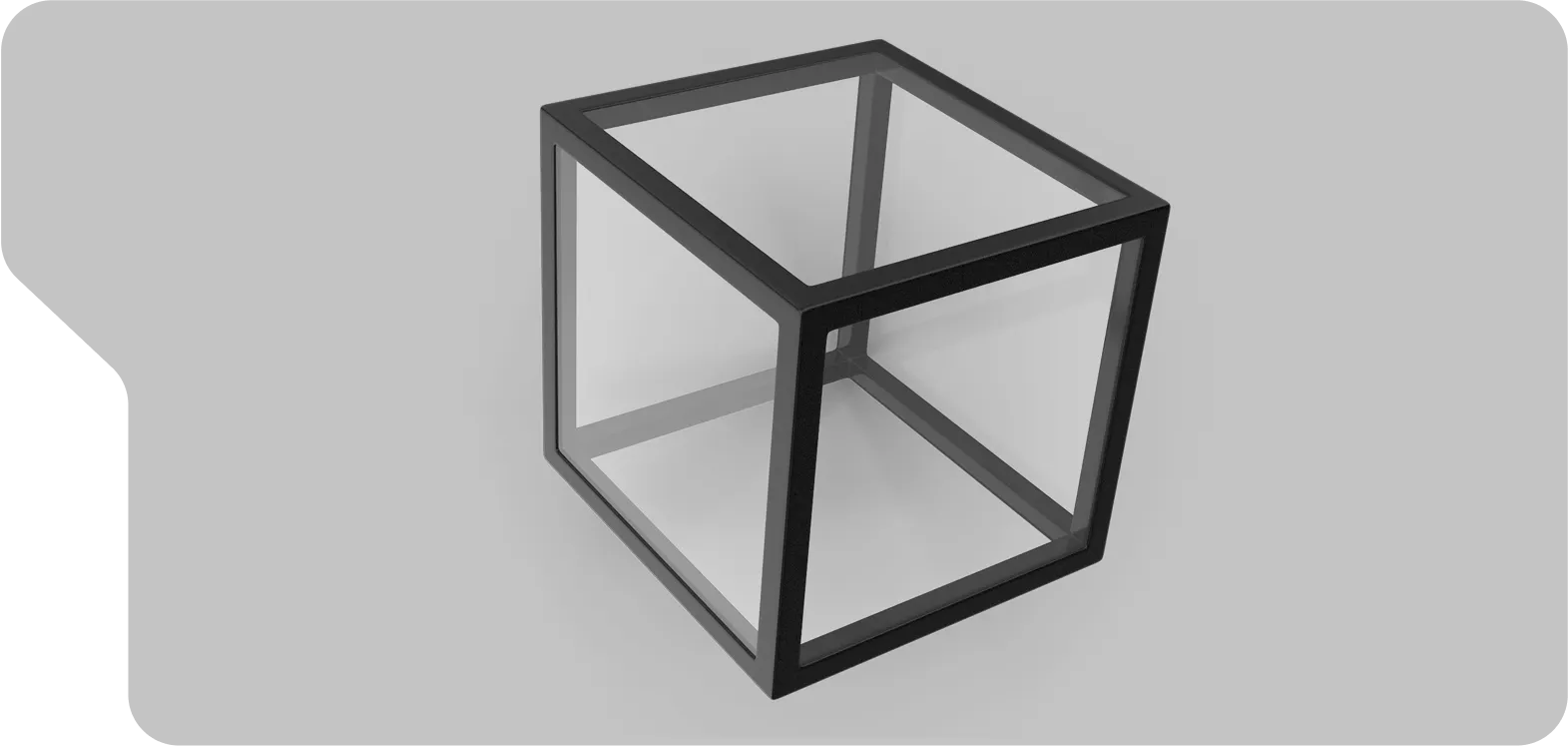 Transparent geometric cube representing clarity, structure, and transparency in blockchain data architecture.