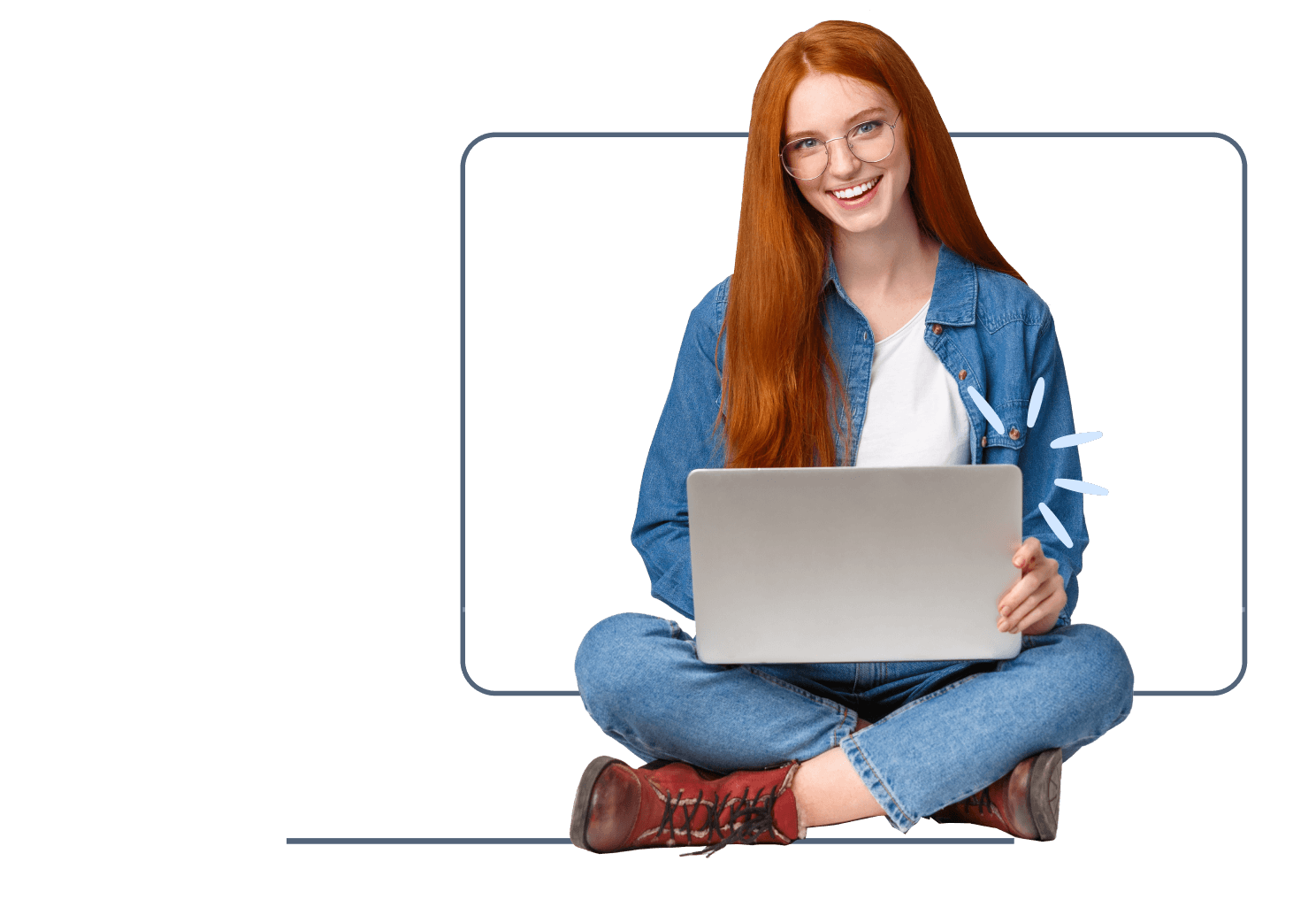 Girl with laptop