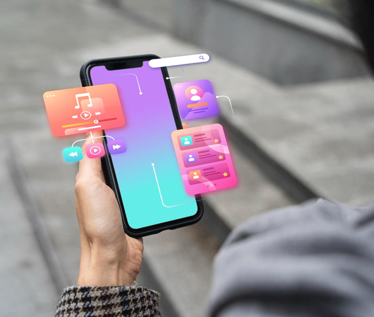 Mobile app illustration