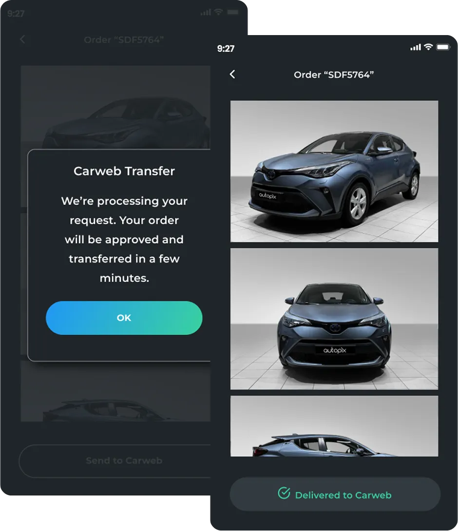 Skjermbilde av mobilpublisering