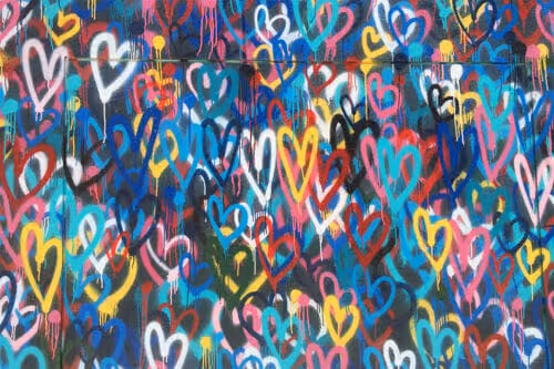 Spray Paint Design A Lot Of Heart Graffiti Wall- POSTER 20x30 | eBay