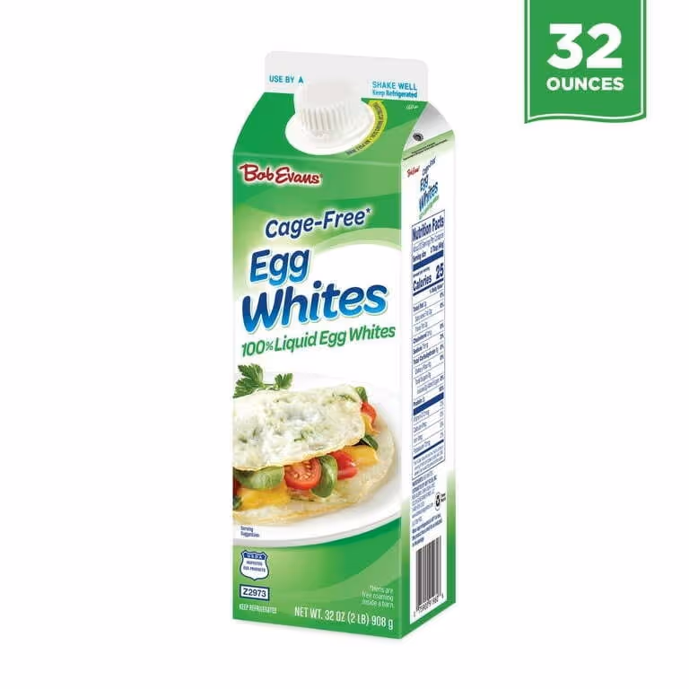 Bob Evans Cage Free Liquid Egg Whites, 32 oz Carton