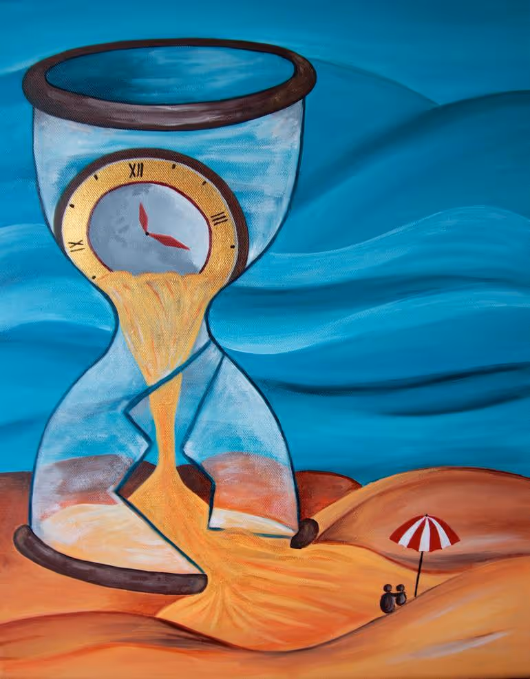 Wasted time never comes back Painting by Iuliana Ojog | Saatchi Art