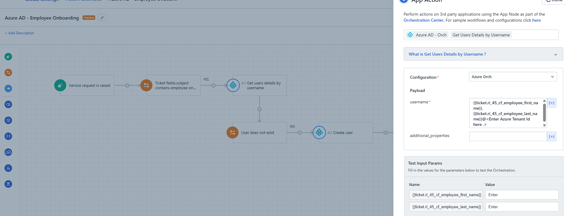Azure AD Orchestration in Freshservice via a connector