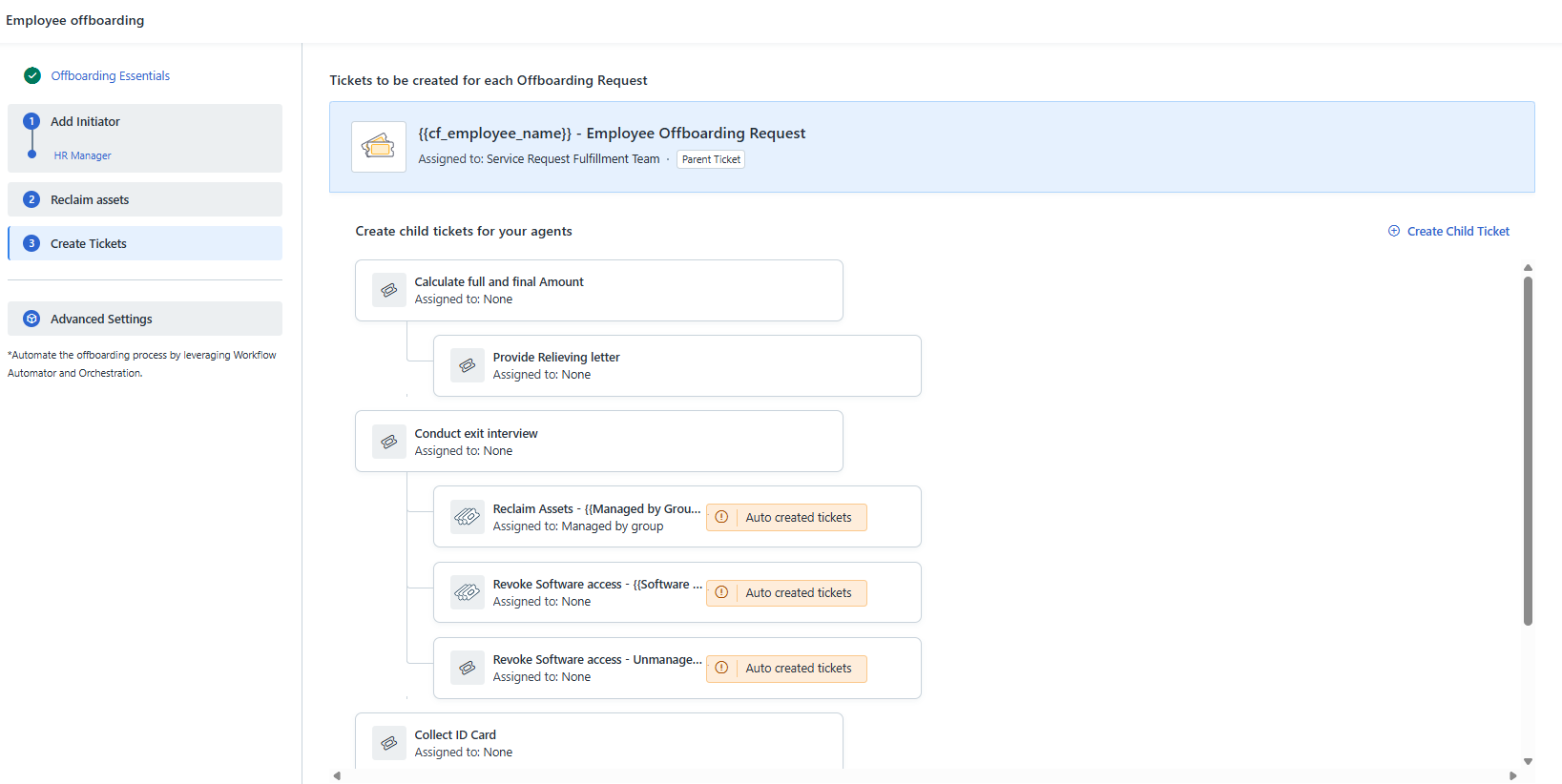 HR Case Management, Employee offboarding automation in Freshservice