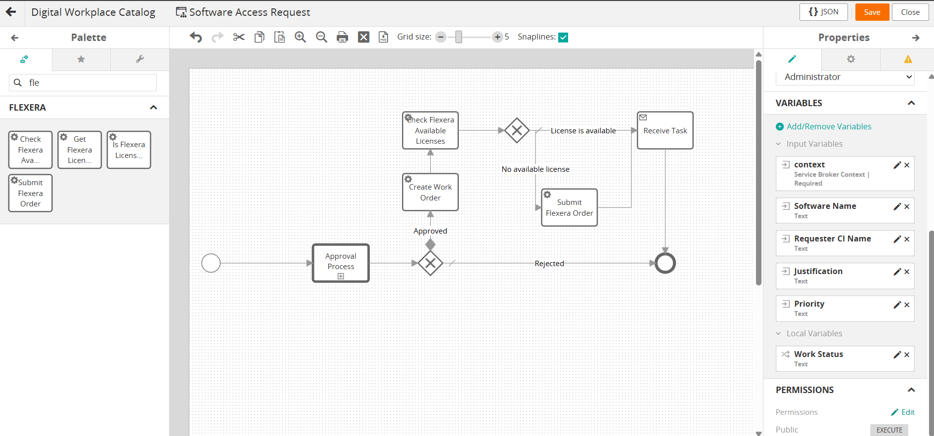 BMC Helix ITSM to Flexera One integration workflow