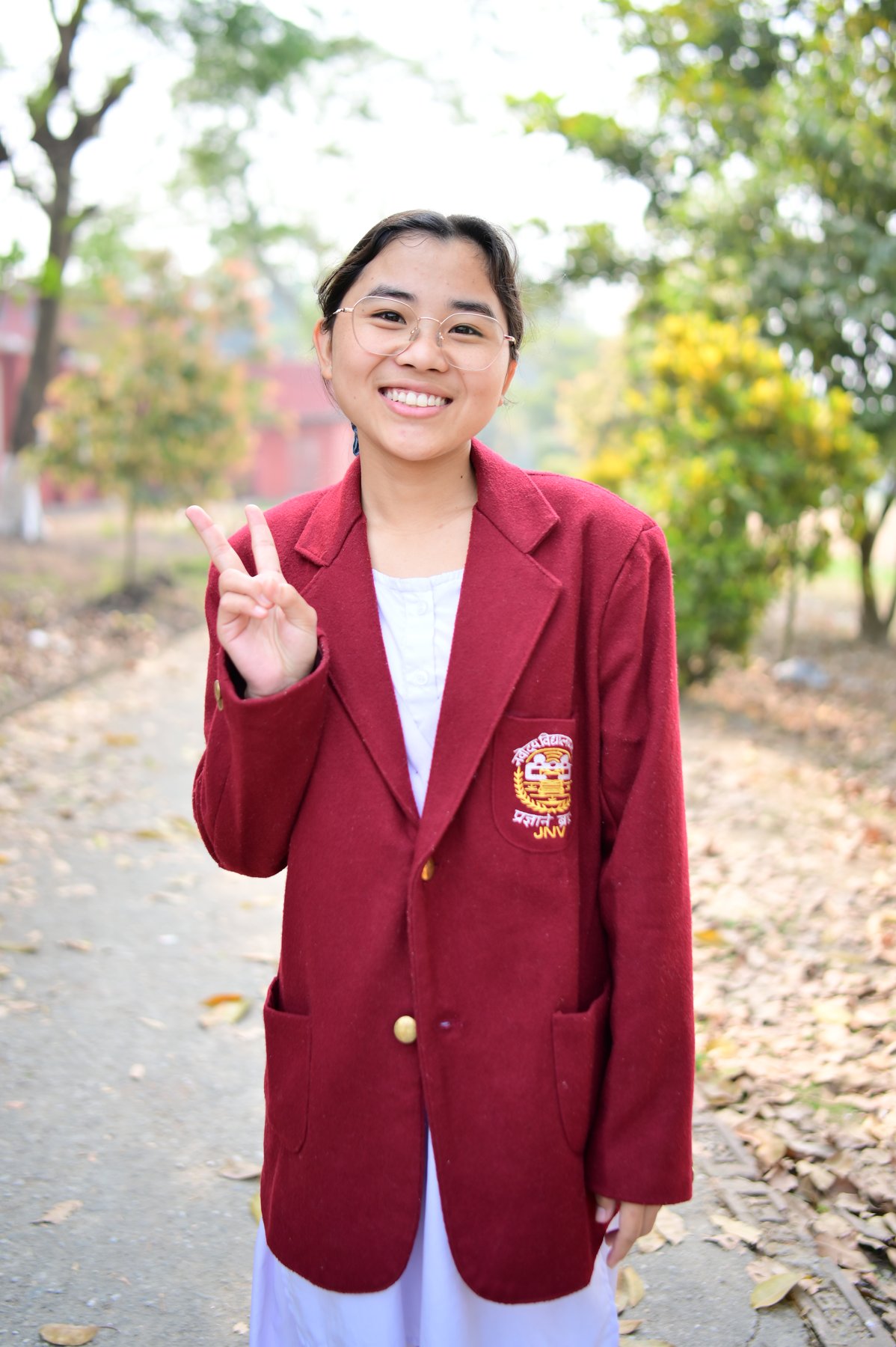 Portrait of Ramhungneile Nriame, a JNV Kokrajhar student headed to IIT Patna