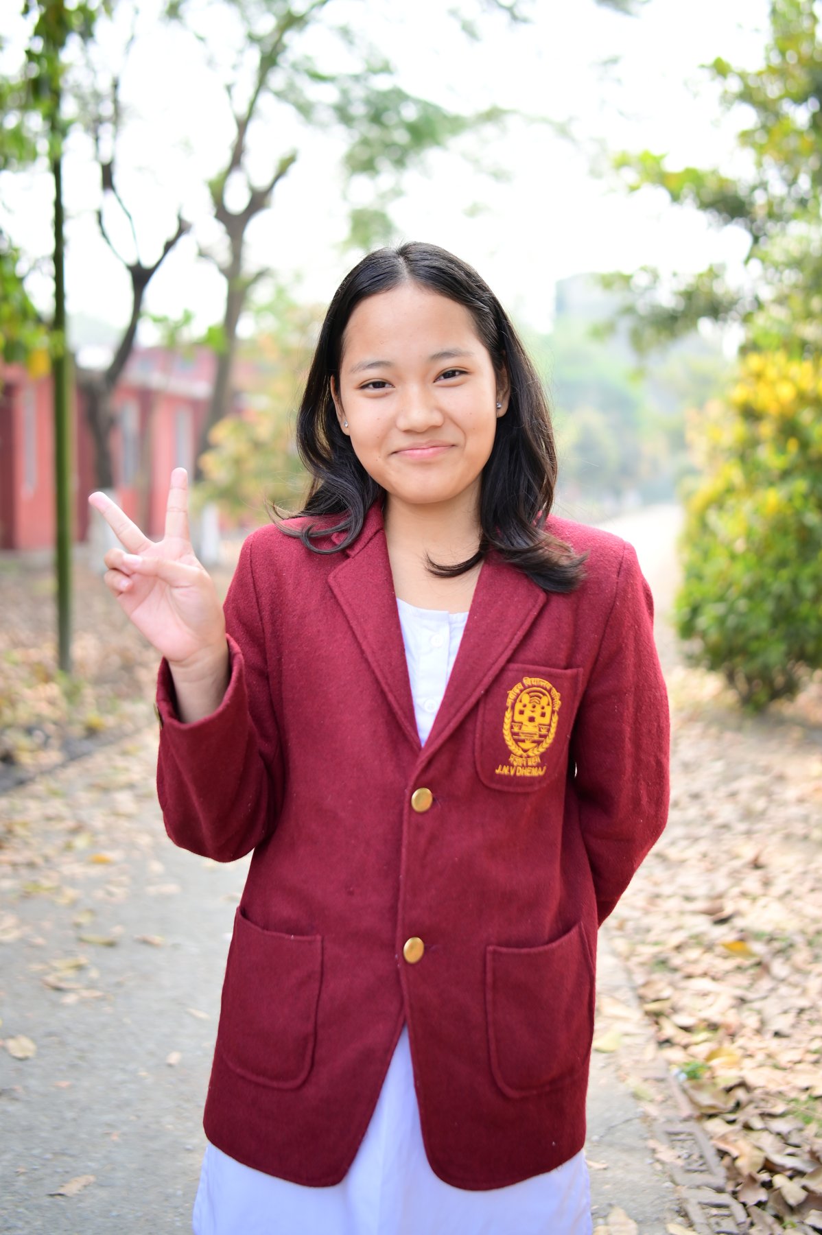 Portrait of Rajashree Pegu, a NEET achiever from Dhemaji, Assam