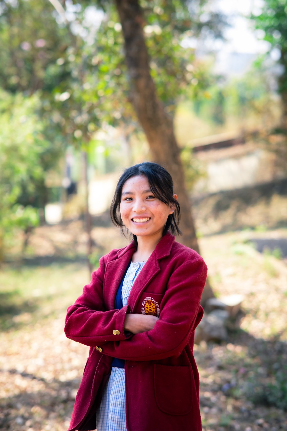 Portrait of Mallika Mog, a JNV Kohima student headed to Agartala Government Medical College