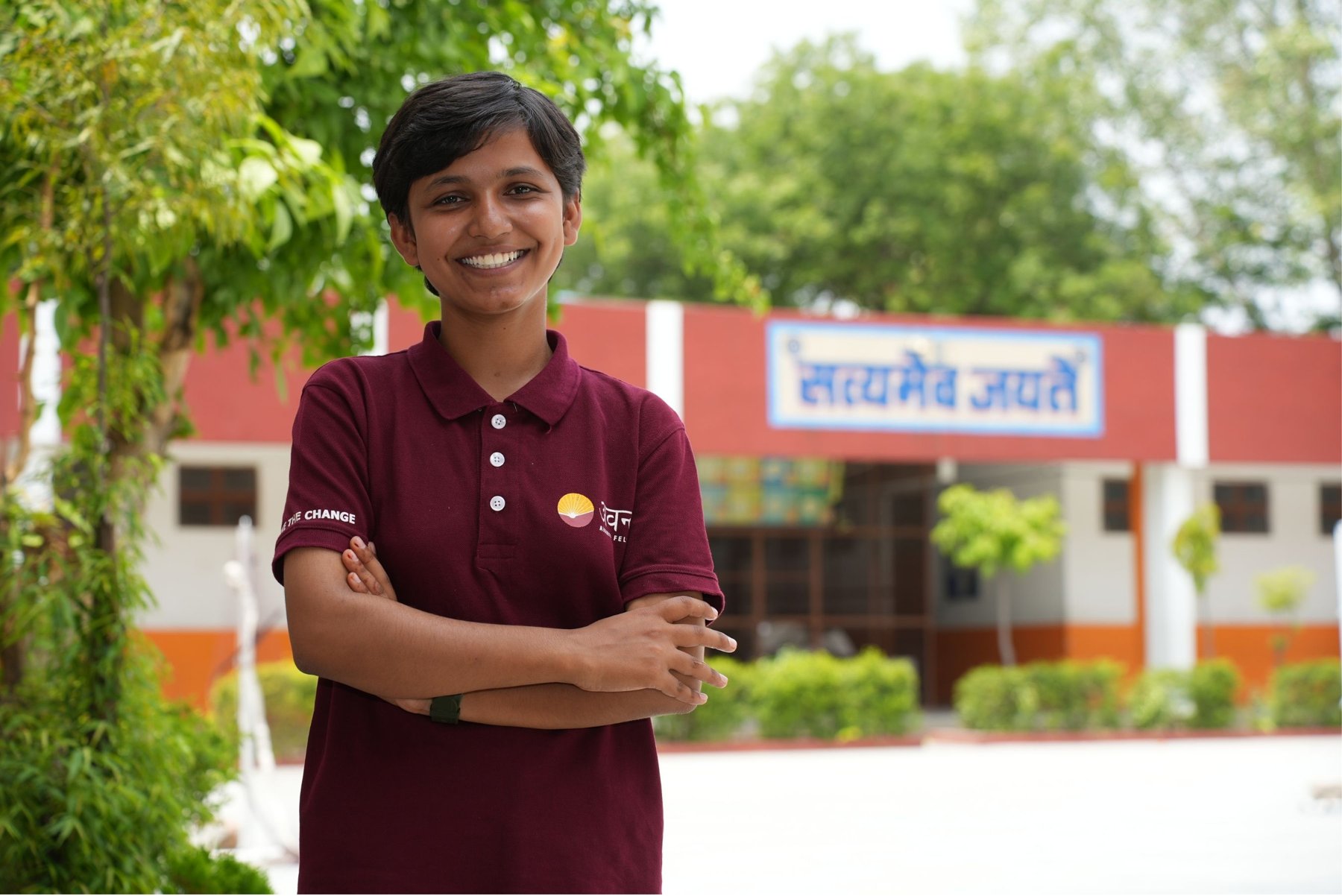 Portrait of Kalpana, a JNV Bundi student headed to IIT Kanpur