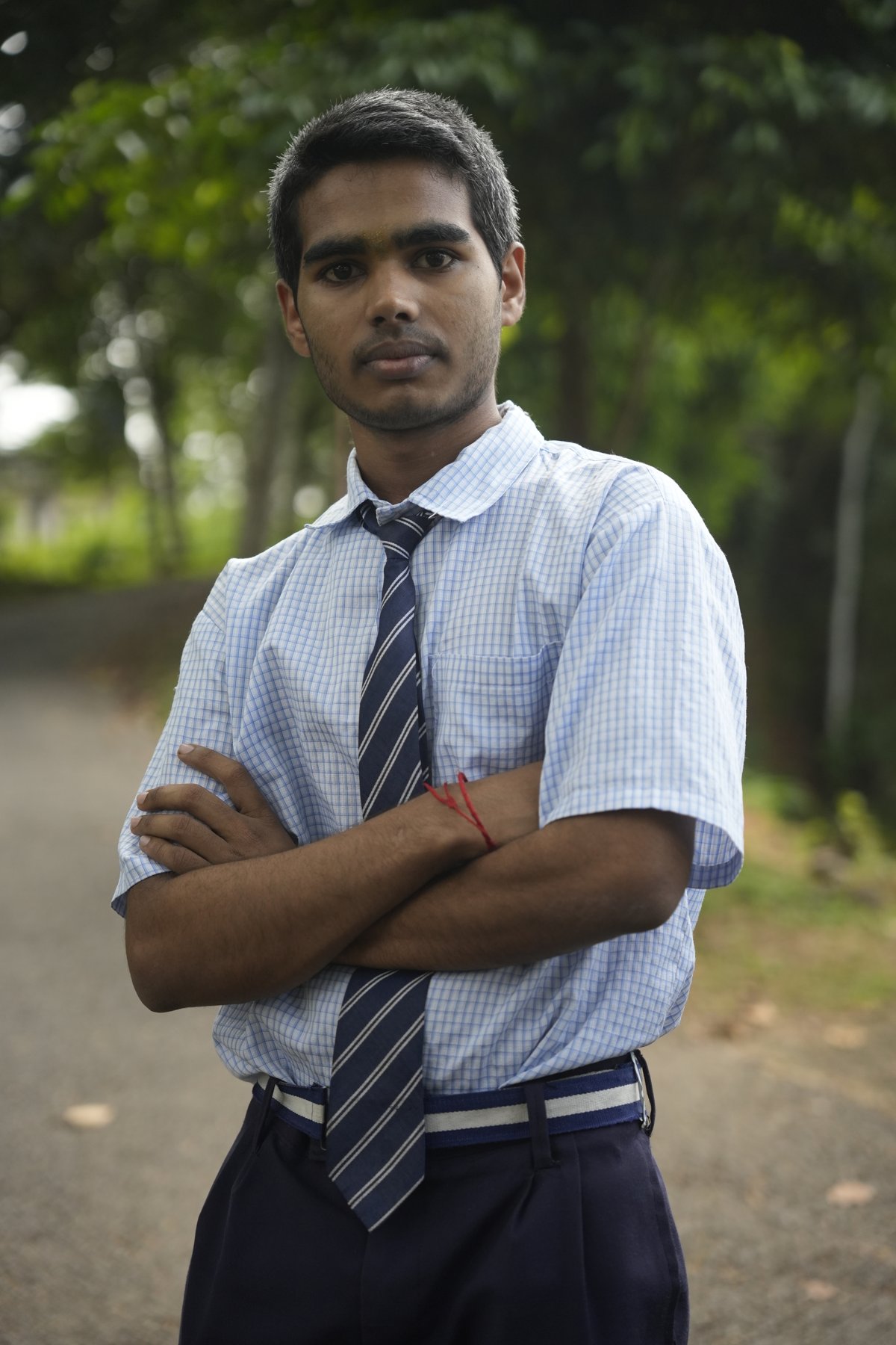 Portrait of Agathamudi Bhargavmani, a JNV Kottayam student headed to IIT Kharagpur