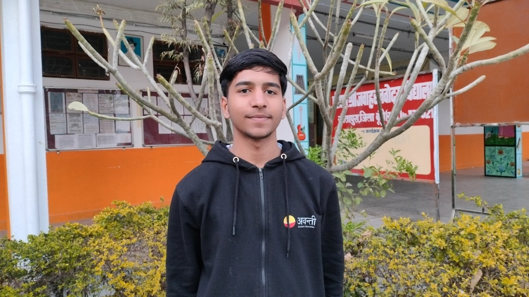 Portrait of Pankaj, a JNV Bundi student headed to IIT Bombay