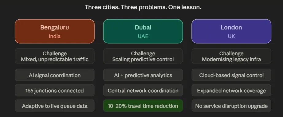three cities.three problems.one lesson