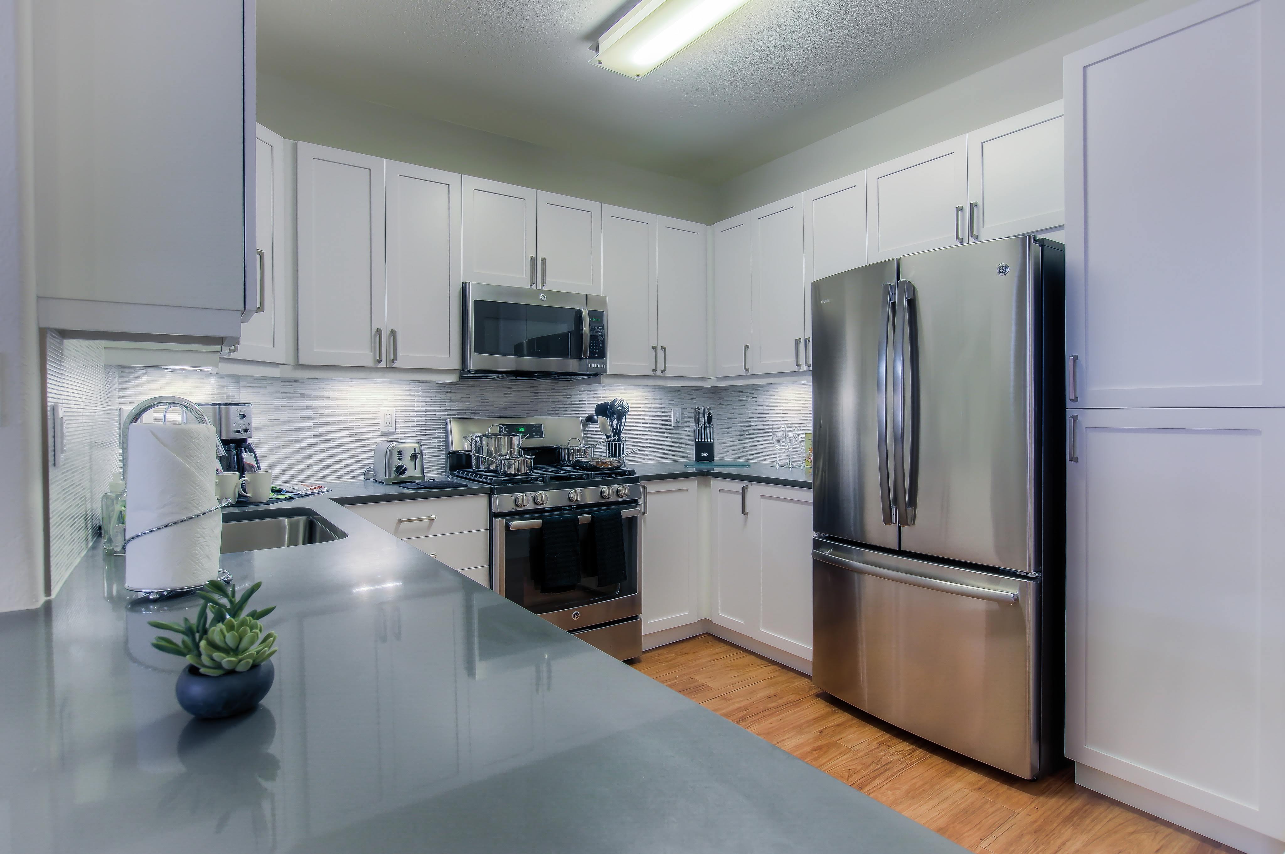 Full size, fully equipped kitchens