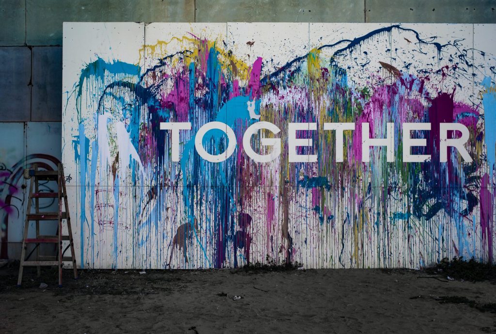 Graphic of the word Together