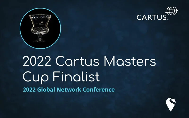 Cartus Masters Cup Finalist recognition at the 2022 Global Network Conference.