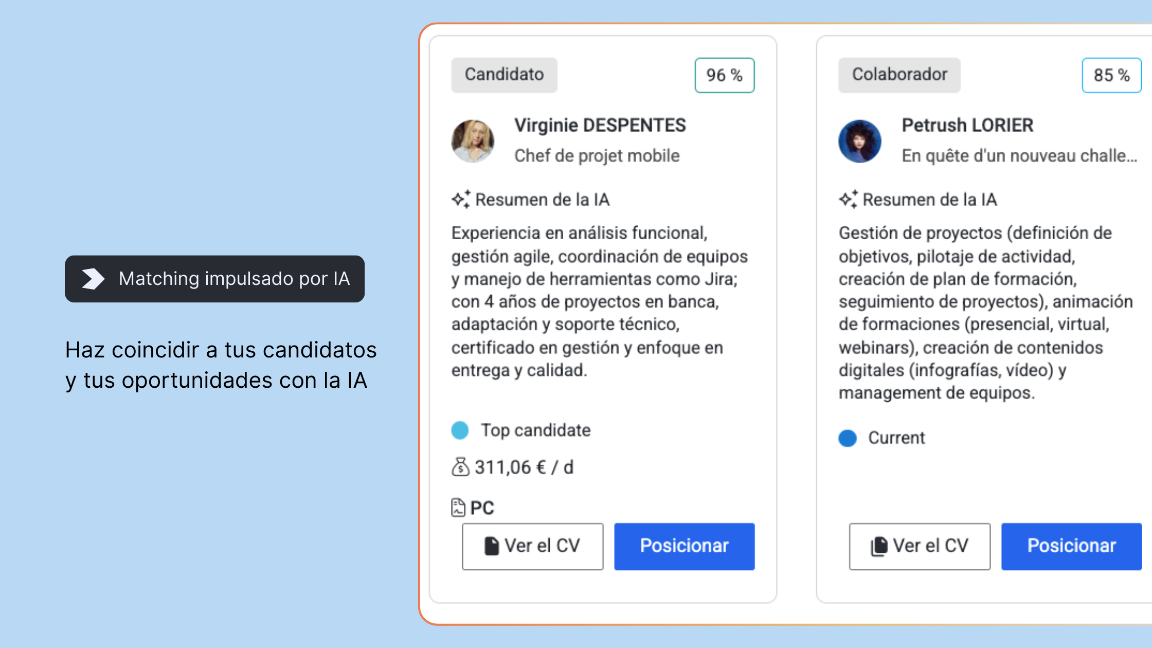 Haz coincidir a tus candidatos y tus oportunidades con la IA