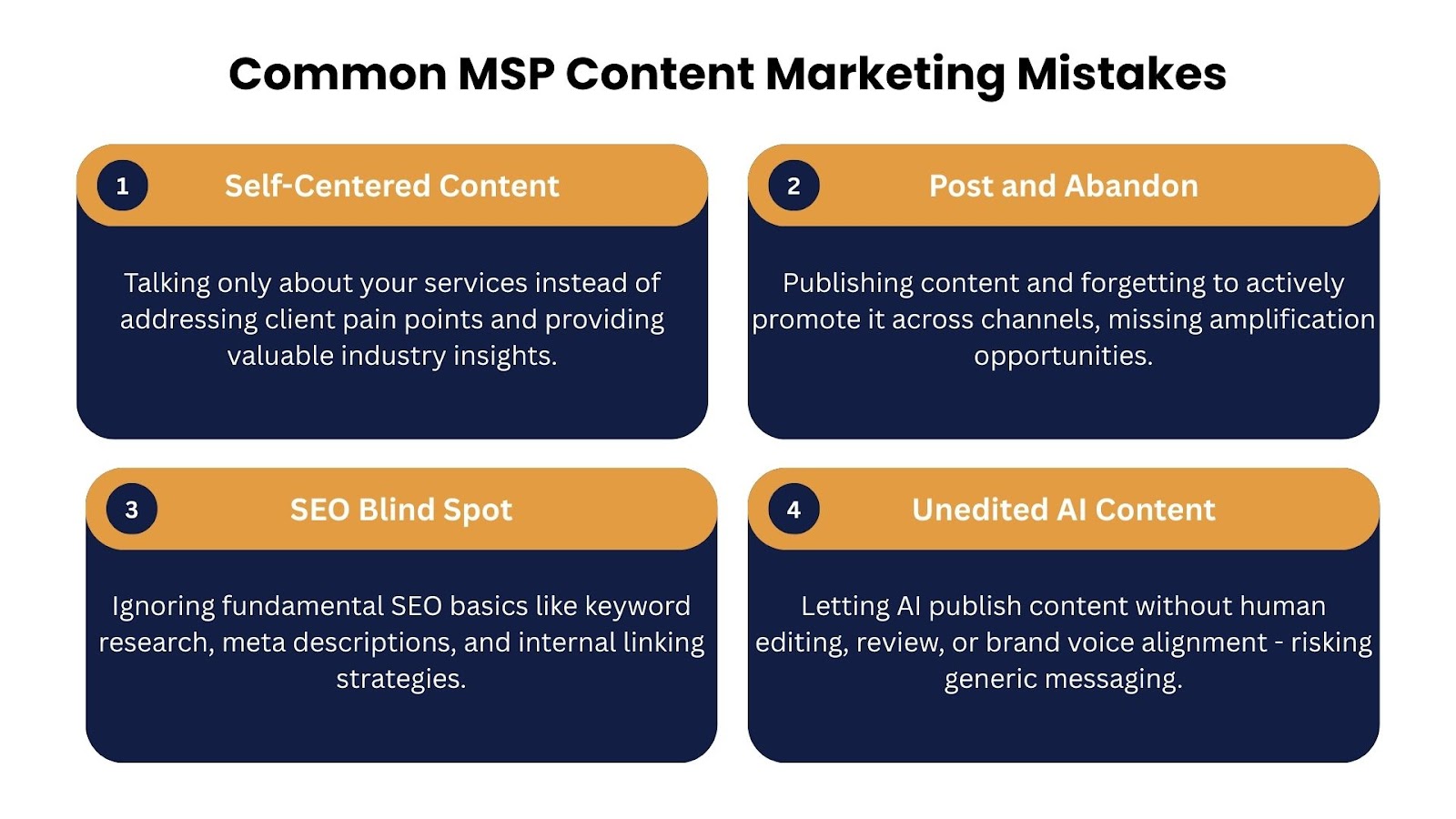 common MSP content marketing mistakes