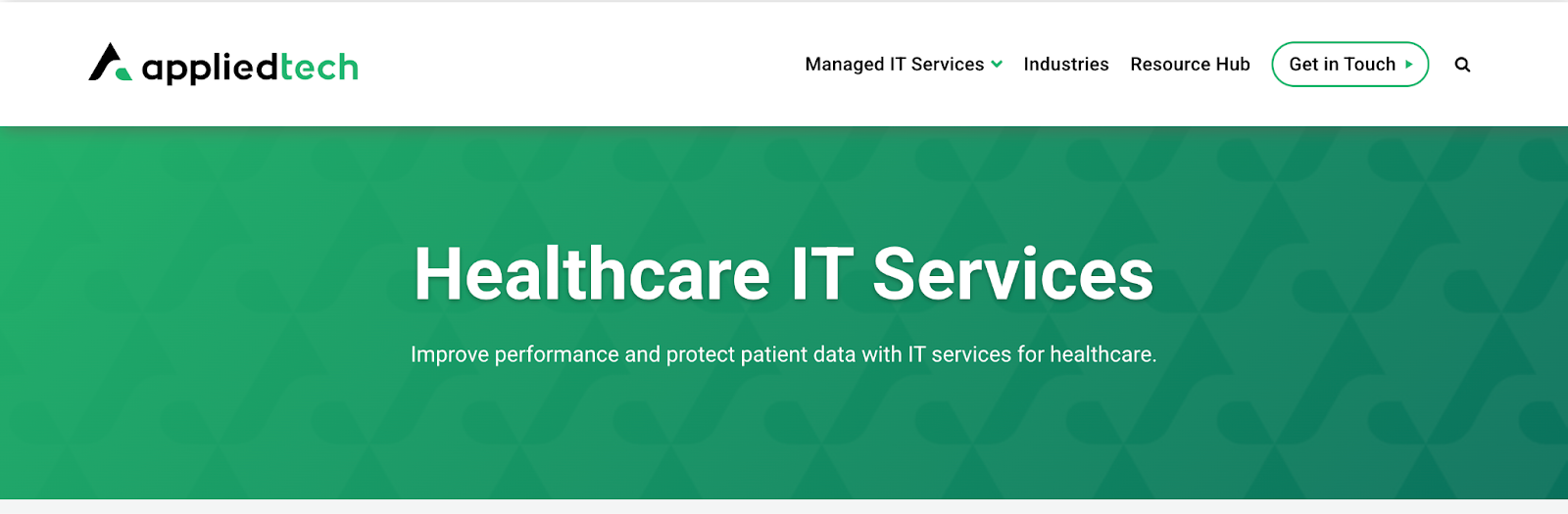 Industry Pages example