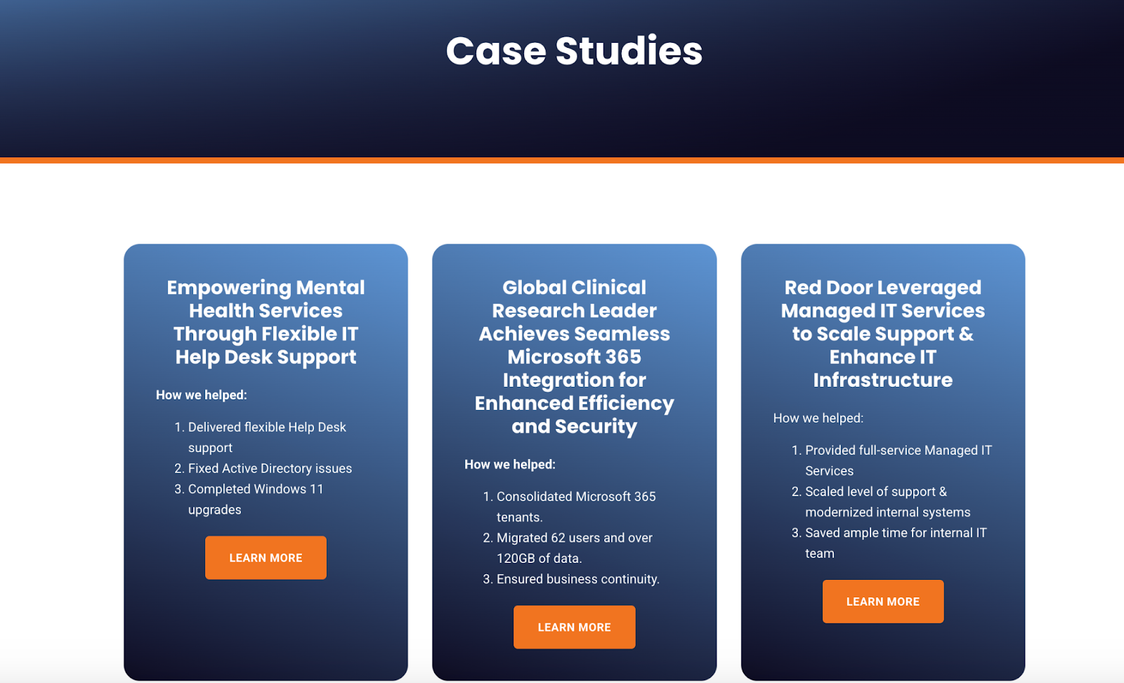 Case Studies That Builds Trust example