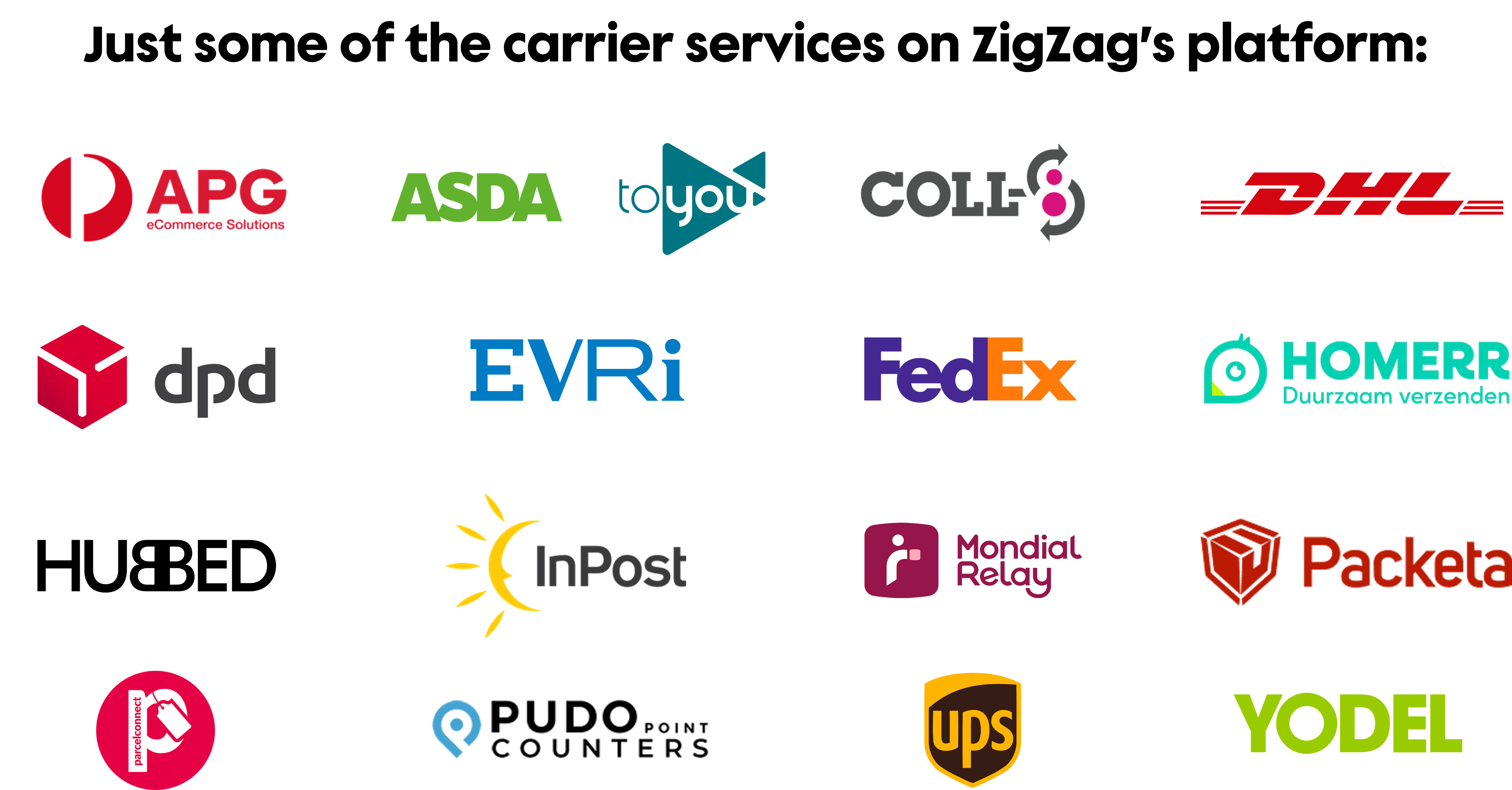 Just some of the carrier services offered by ZigZag