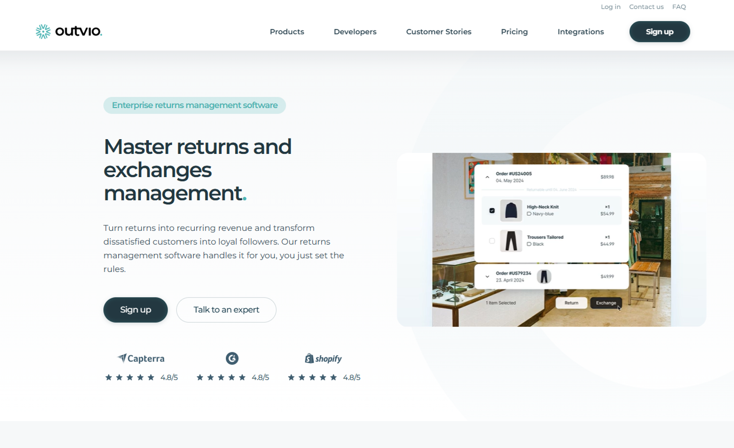 Outvio is a worse alternative to ZigZag as a 3pl returns tools