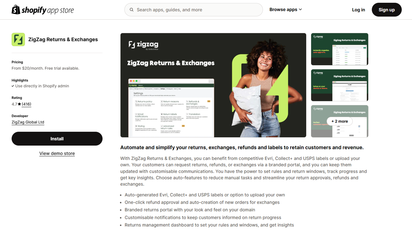 ZigZag on Shopify