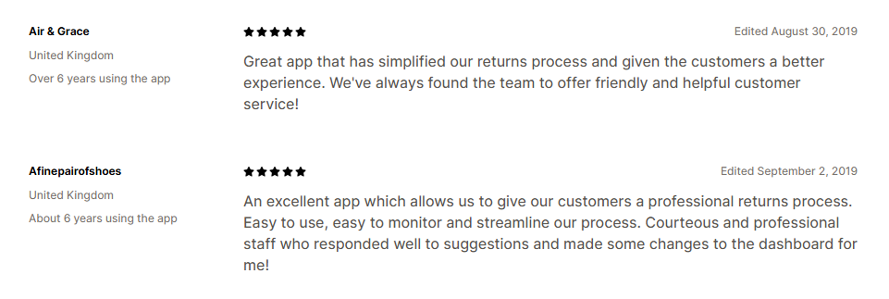 ZigZag returns and exchanges shopify app review
