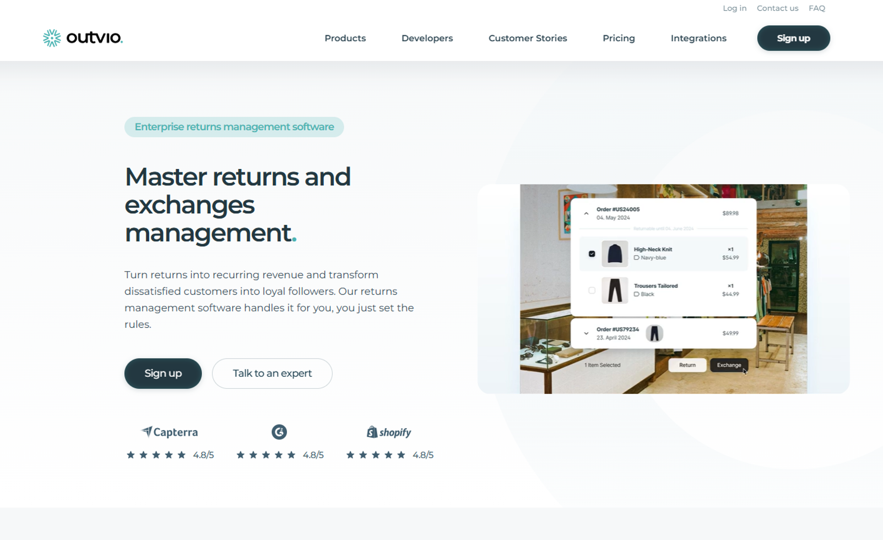 Outvio is a worse reverse logistics solution alternative to ZigZag