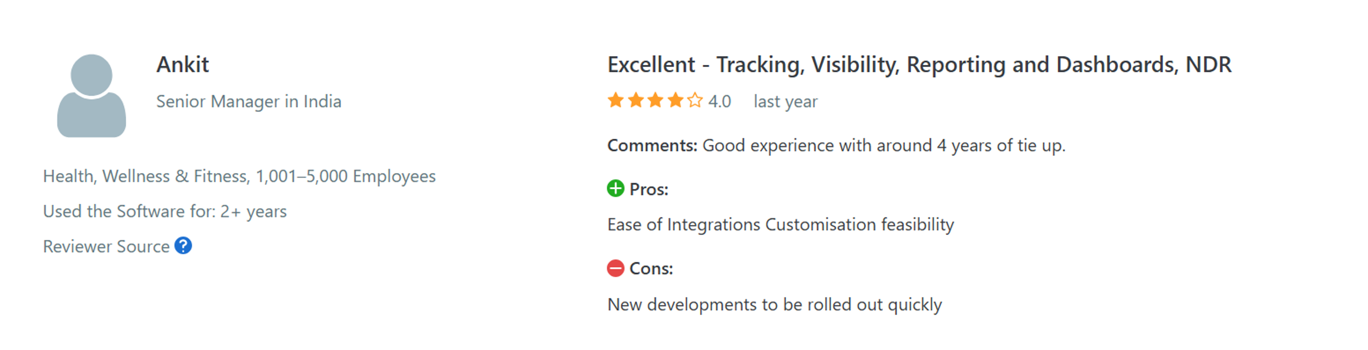 ClickPost Poor customer review "New developments need to be rolled out quicker"