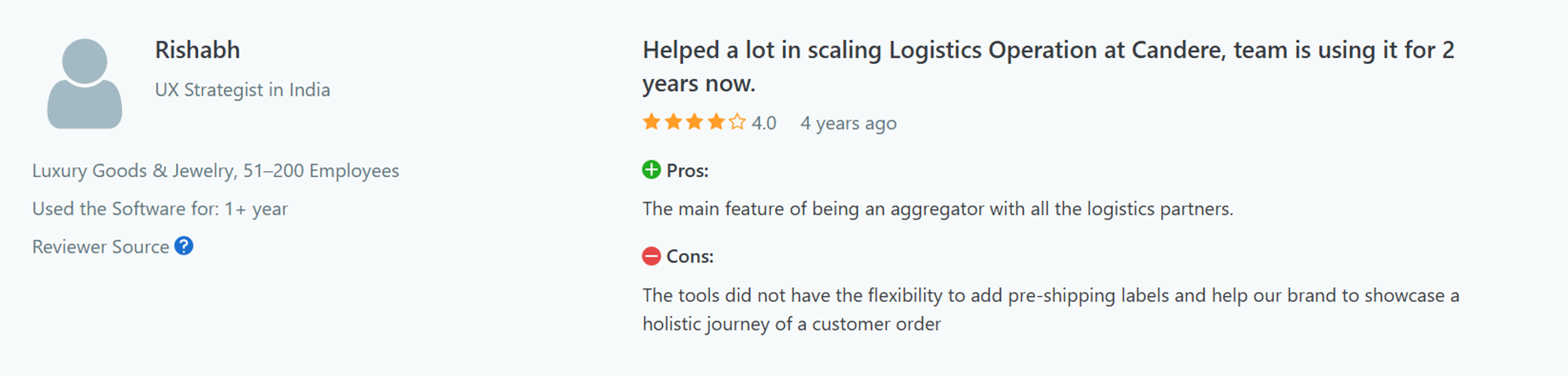ClickPost Poor customer review "not flexible enough"