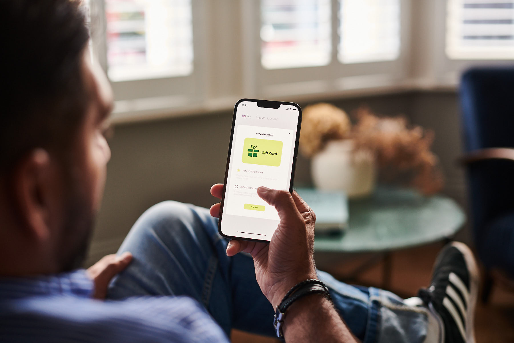 A customer refunding to store credit