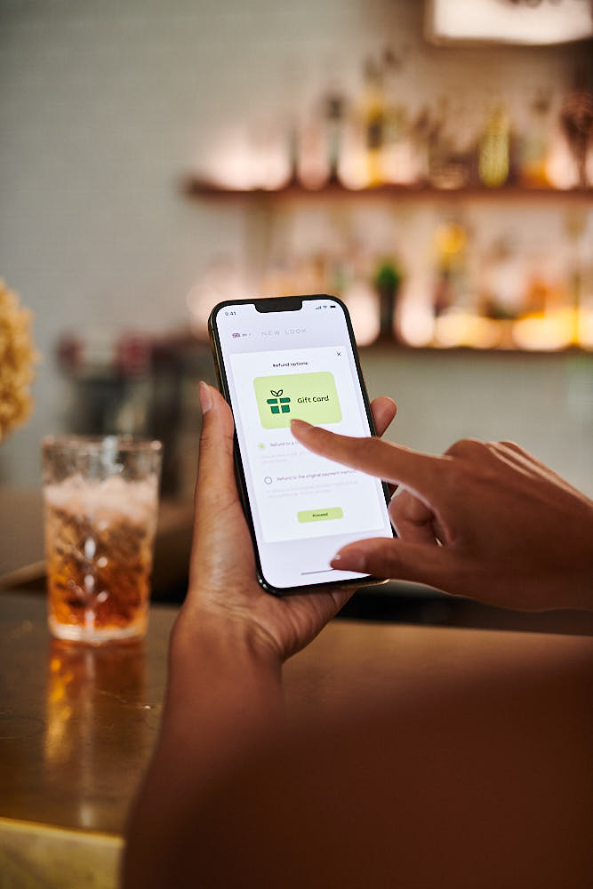 A return being processed as store credit