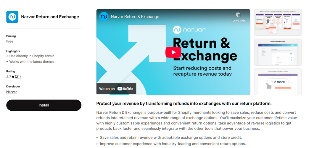 Narvar is an alternative to Return Prime for Shopify returns