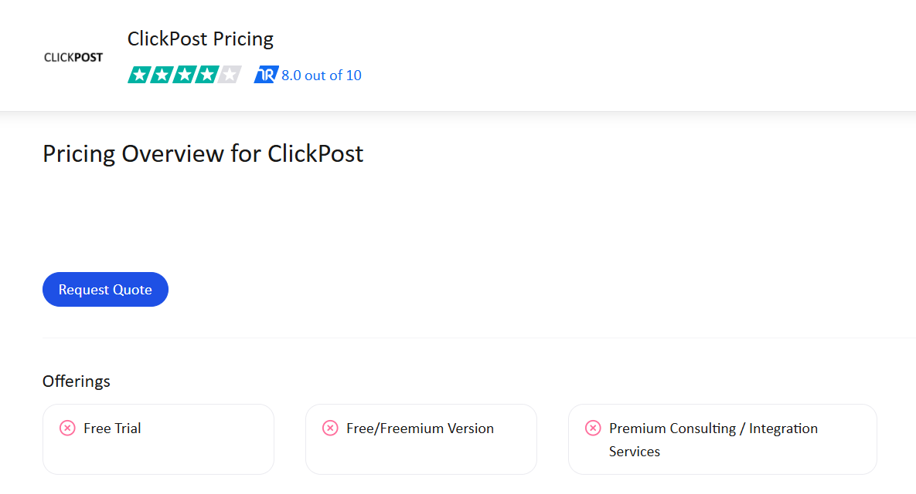 ClickPost Pricing Overview