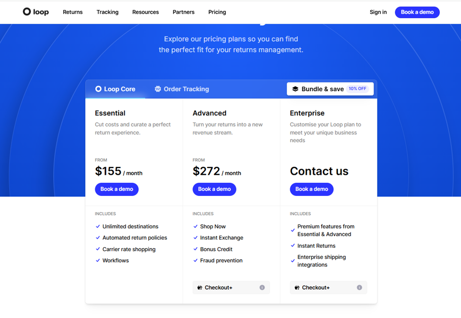 Loop Returns Pricing Core