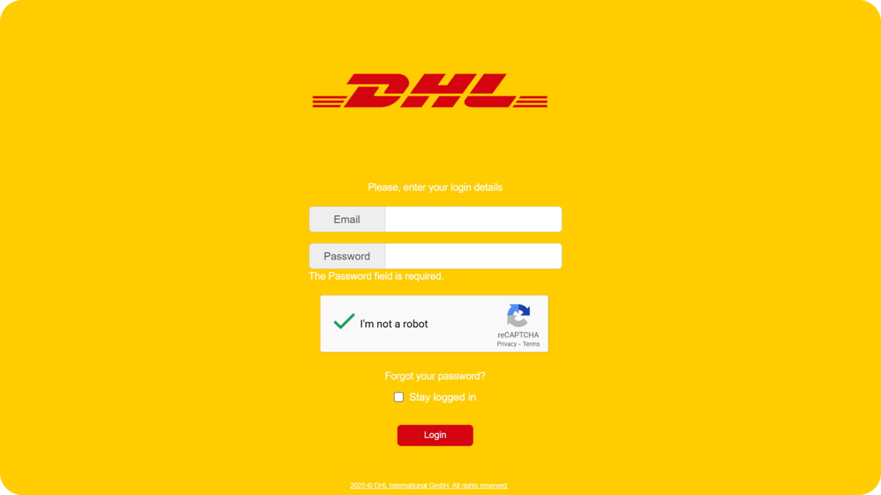 DHL returns portal