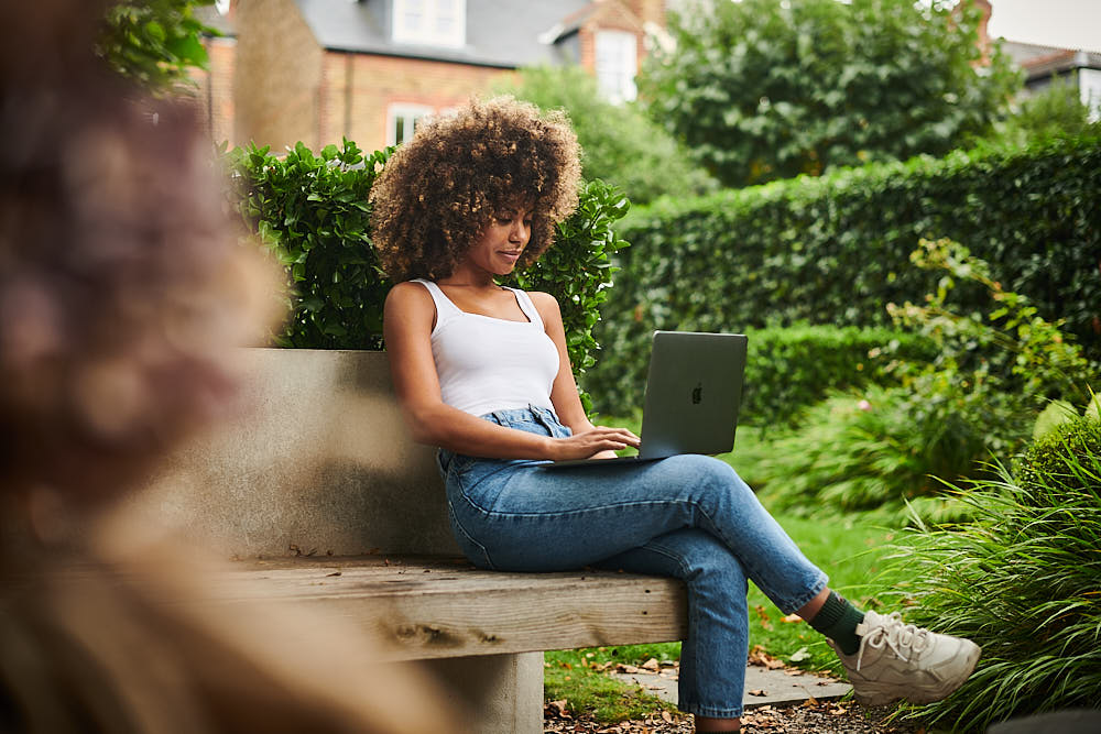 A customer processing a return