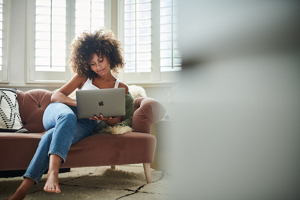 A customer processing their returns online
