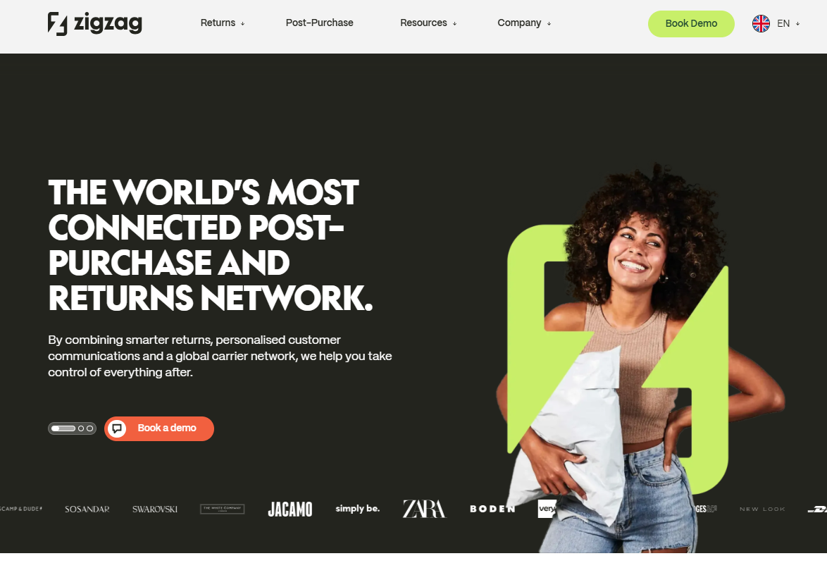 ZigZag is the world s most connected post-purchase and returns network