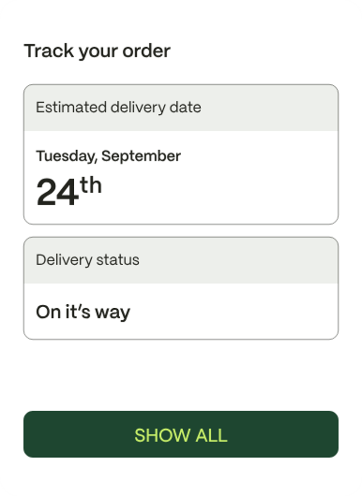Track your order