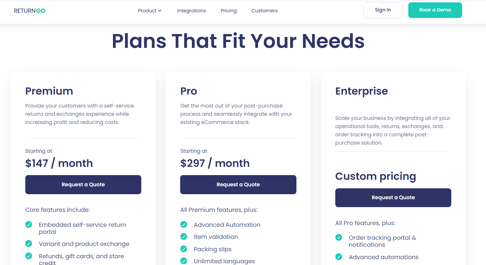 ReturnGO Pricing