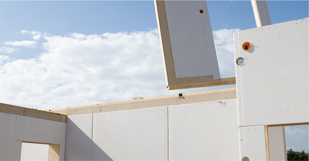 Bild von einer Hausbaubaustelle