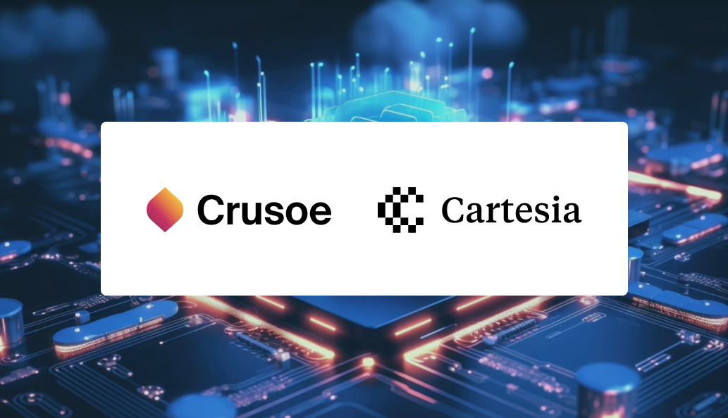 Crusoe and Cartesia co-branded logos.