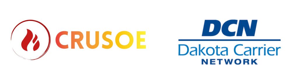 Crusoe and Dakota Carrier Network co-branded logos.