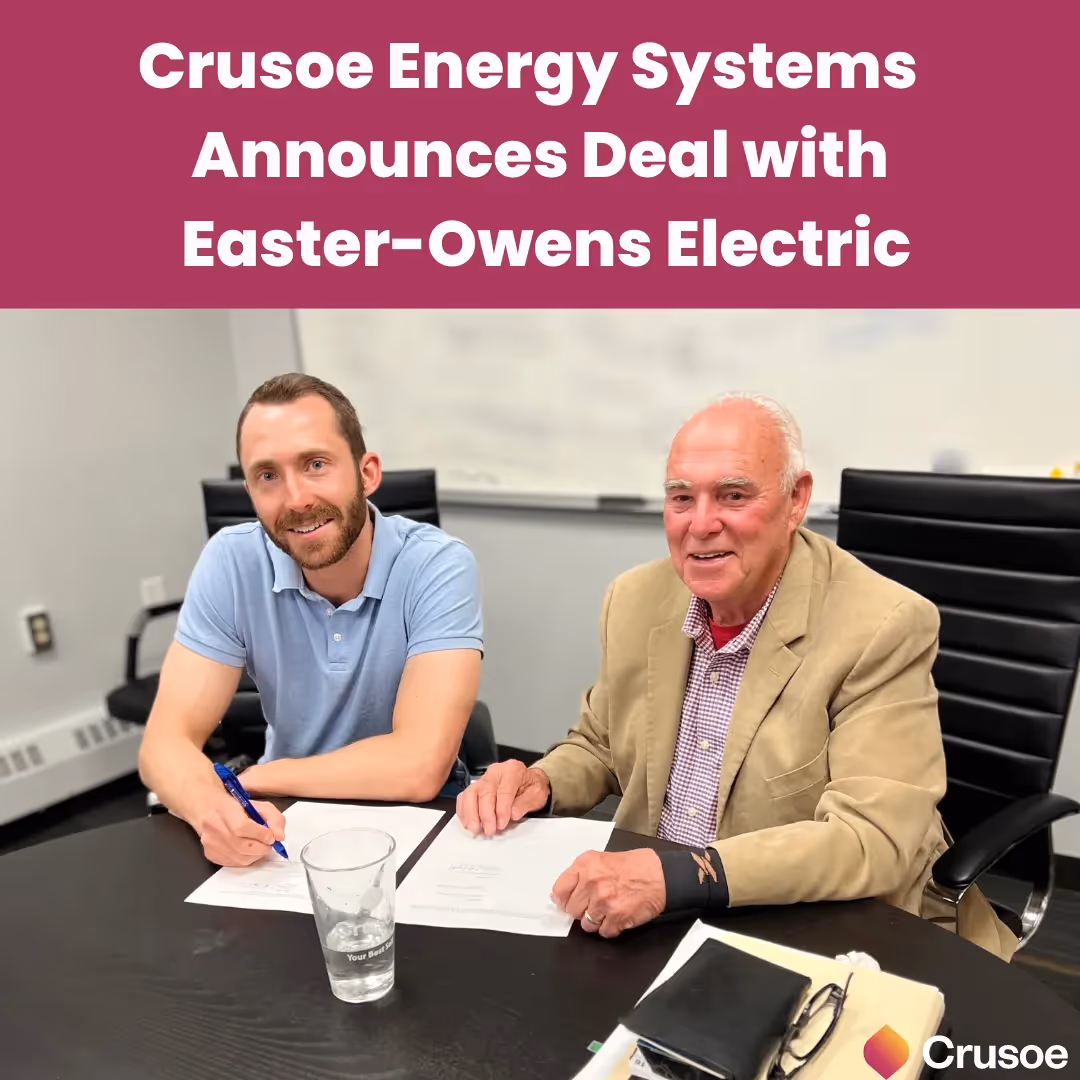 Crusoe announces a partnership with Easter-Owens Electric to enhance its energy and cloud computing solutions.