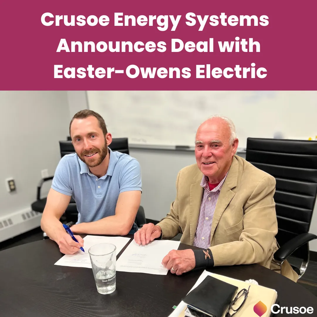Crusoe announces a partnership with Easter-Owens Electric to enhance its energy and cloud computing solutions.