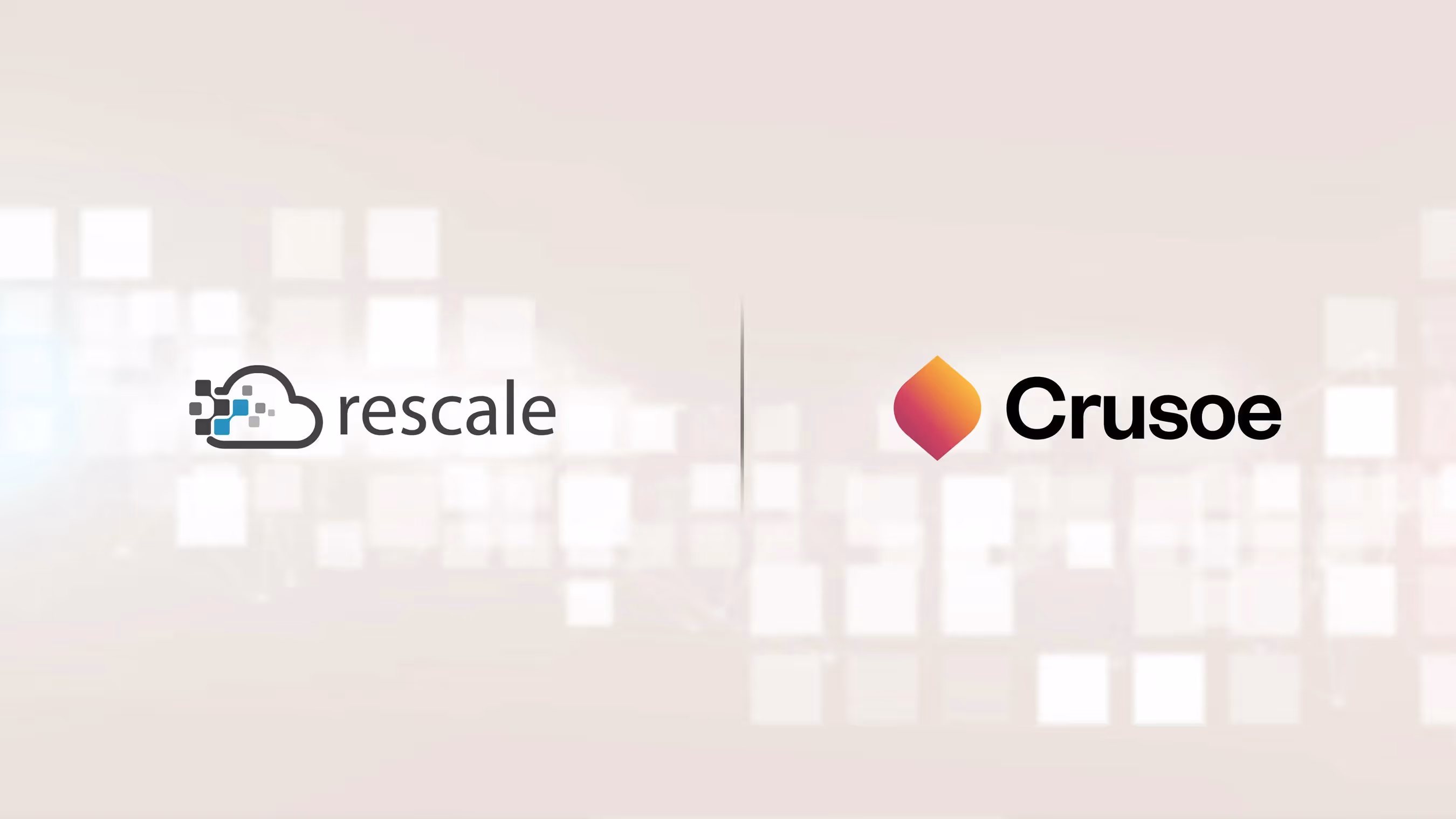 Crusoe and Rescale co-branded logos.