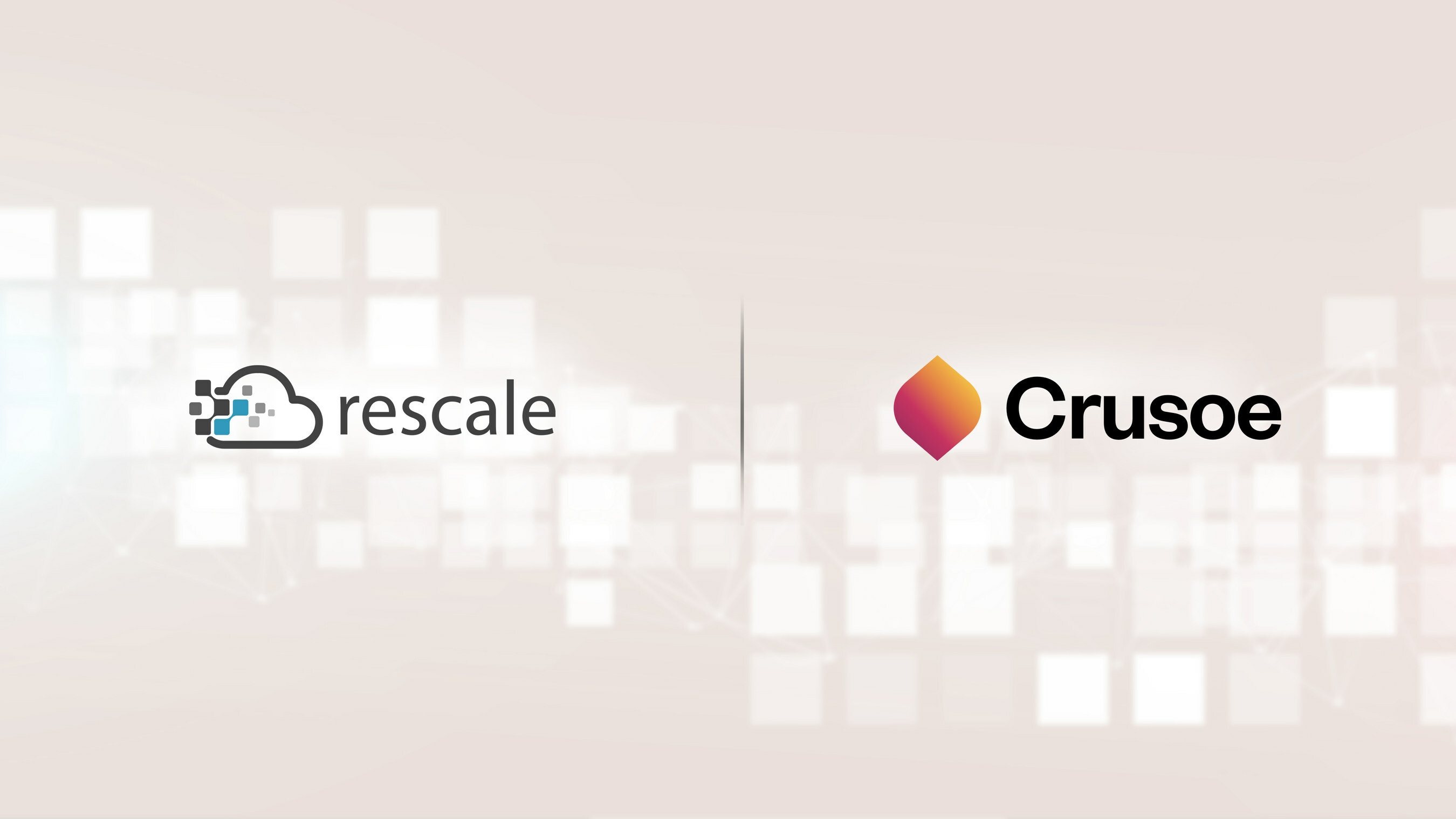 Crusoe and Rescale co-branded logos.