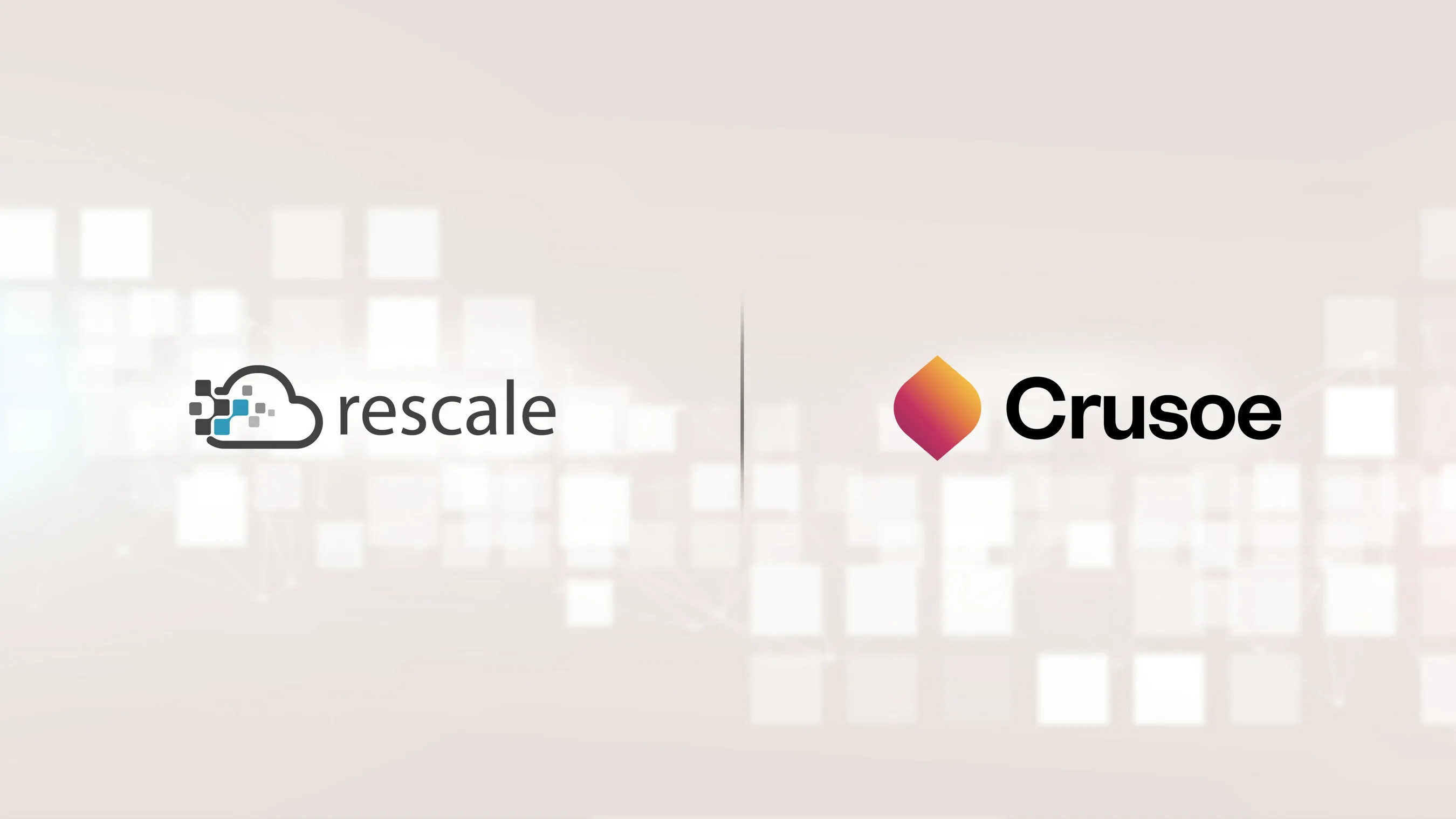 Crusoe and Rescale co-branded logos.